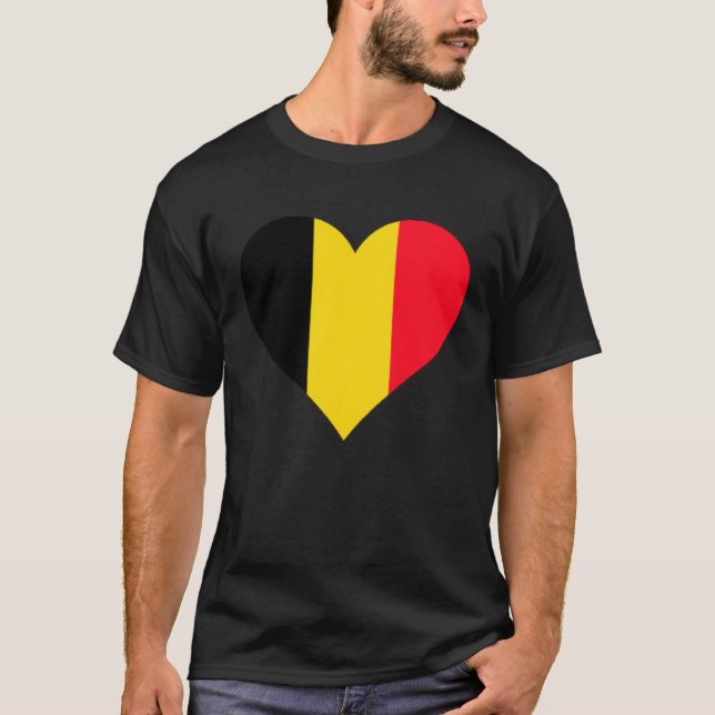Camiseta Belgium Flag Heart Belgium Gifts Love Belgium (Anverso)