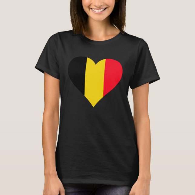 Camiseta Belgium Flag Heart Belgium Gifts Love Belgium (Anverso)