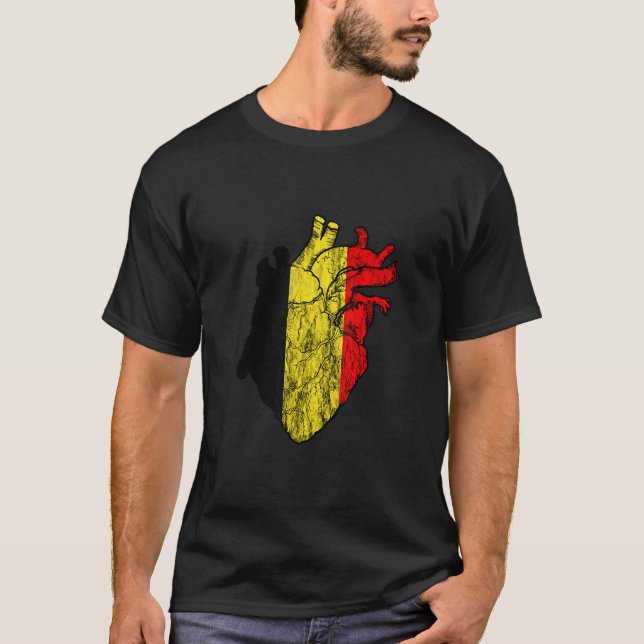 Camiseta Belgium Heart Love Veins Belgian Flag Belgique Bel (Anverso)