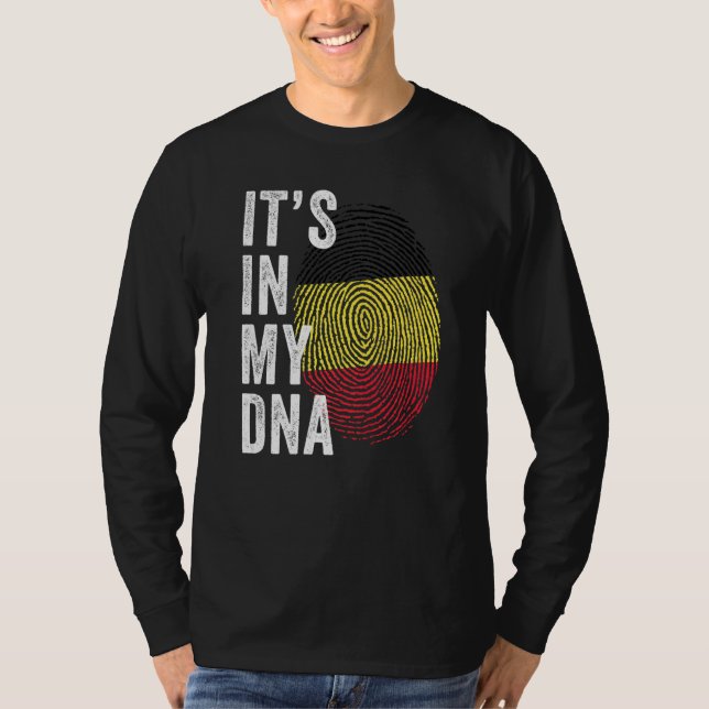 Camiseta Belgium It's In My DNA Cute Belgian Flag Fingerpri (Anverso)