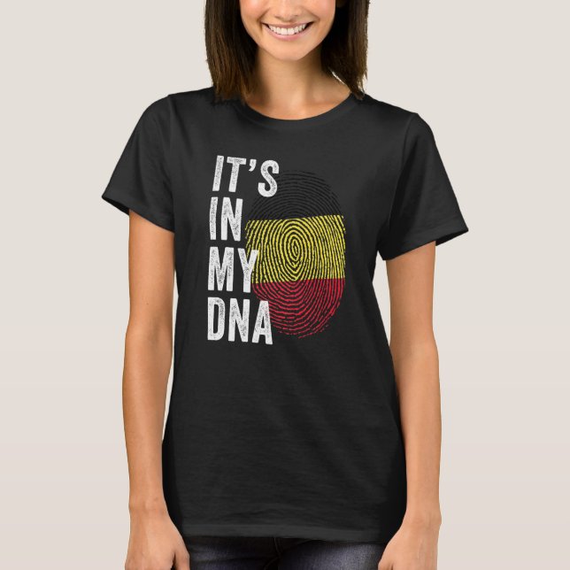 Camiseta Belgium It's In My DNA Cute Belgian Flag Fingerpri (Anverso)