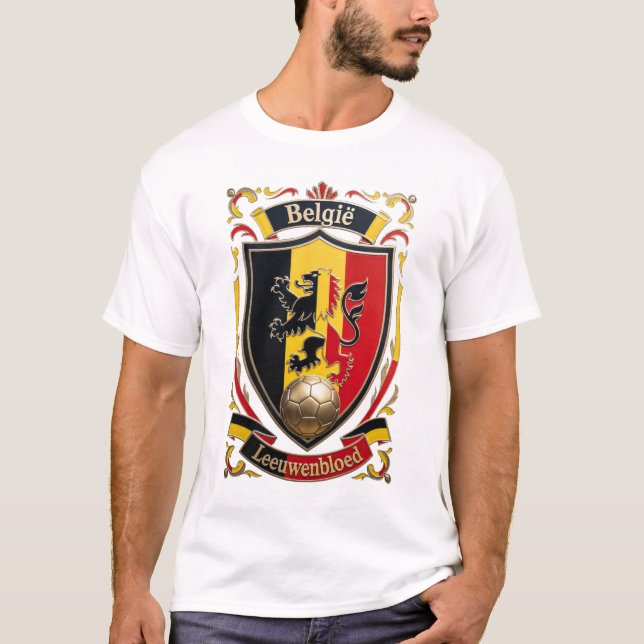 Camiseta Belgium Lion Spirit, Belgian Bravery Gift (Anverso)