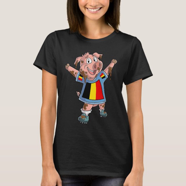 Camiseta Belgium pig fan (Anverso)