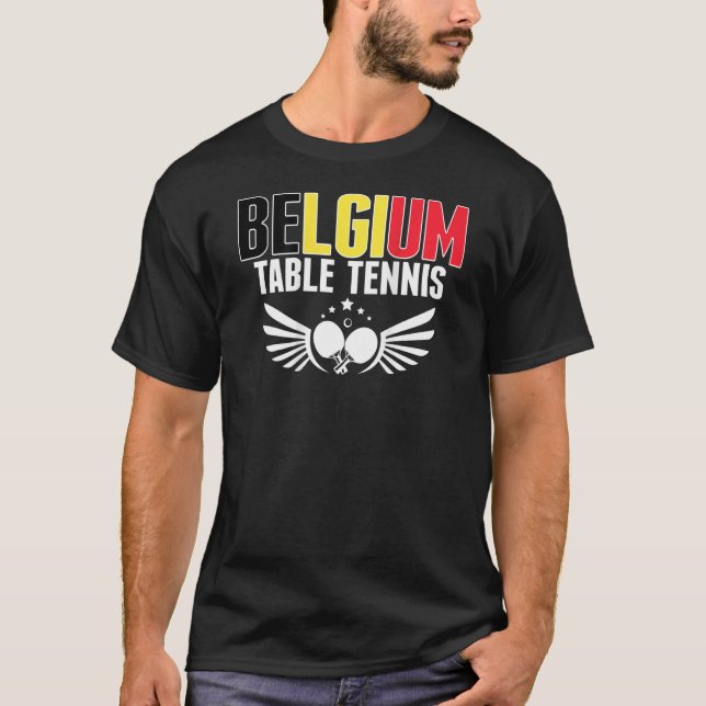 Camiseta Belgium Ping Pong   Belgian Table Tennis Team Supp (Anverso)