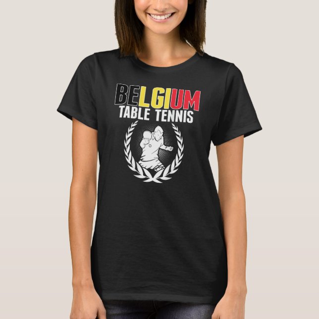 Camiseta Belgium Table Tennis  Belgian Ping Pong Team Suppo (Anverso)