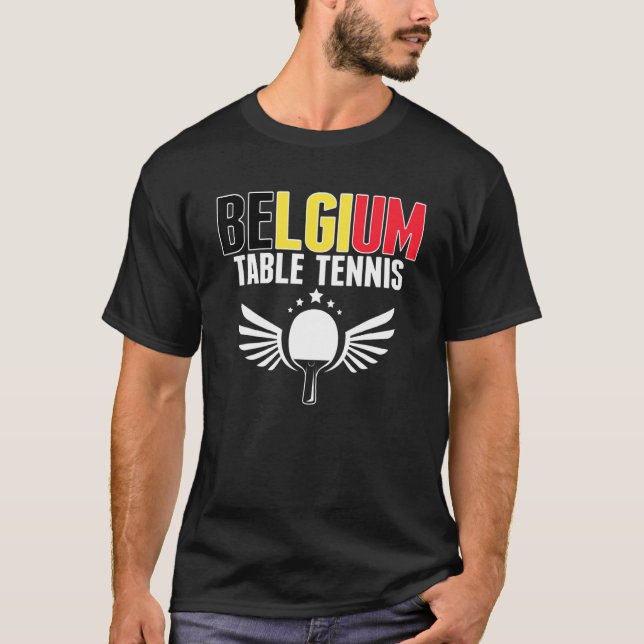 Camiseta Belgium Table Tennis  Belgian Ping Pong Team Suppo (Anverso)