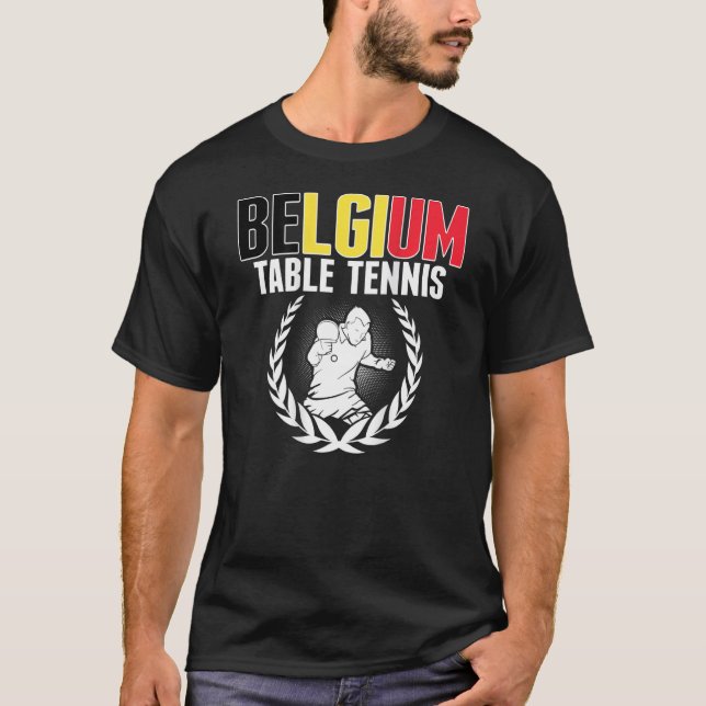 Camiseta Belgium Table Tennis  Belgian Ping Pong Team Suppo (Anverso)