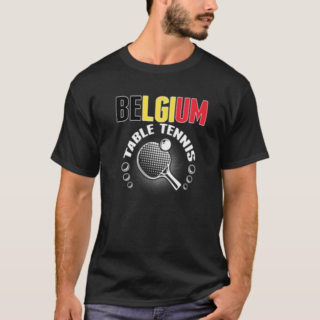 Camiseta Belgium Table Tennis   Support Belgian Ping Pong T (Anverso)