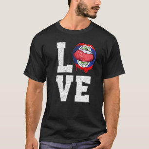 Camiseta Belice Bandera Fan Fan Love Belizer