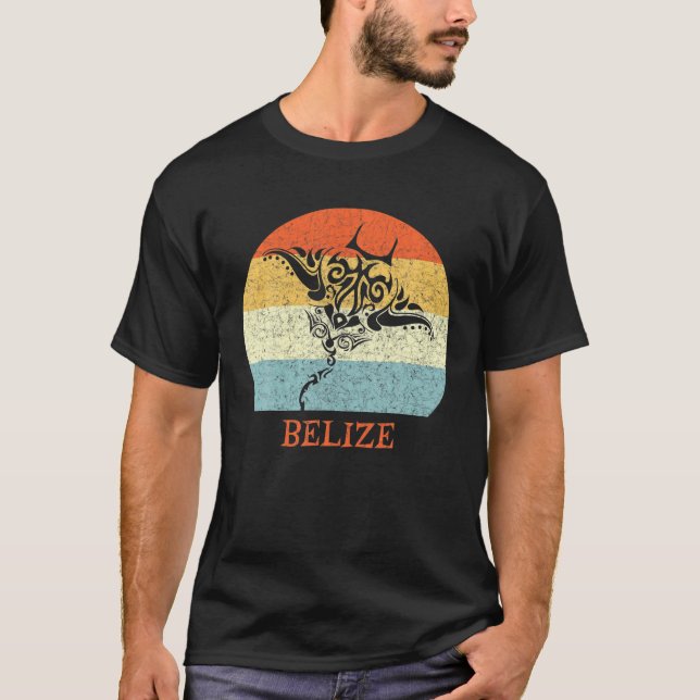 Camiseta Belice Caribe Vintage Retro Stingray Vacation T (Anverso)