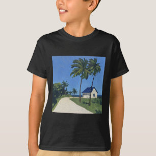 Camiseta Belice paisaje estilo de pintura post-impresionist