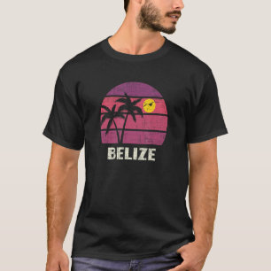 Camiseta Belice Retro Surfer Beach Vintage Sunset Love