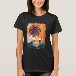 Camiseta Belice Scuba Buceo Playa Viaje Vintage Sunset Pa