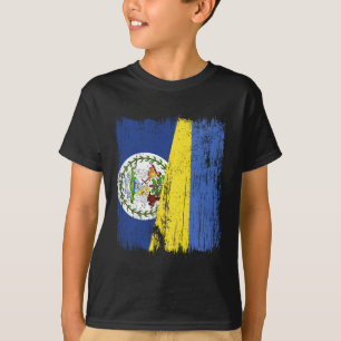Camiseta Belice Ucrania Media Bandera Herencia Ucraniana Be