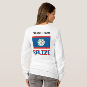 Camiseta Belice y la bandera beliceña personalizan la mujer