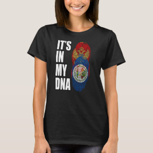 Camiseta Belice Y Montenegro Mezclan Bandera Del Patrimonio
