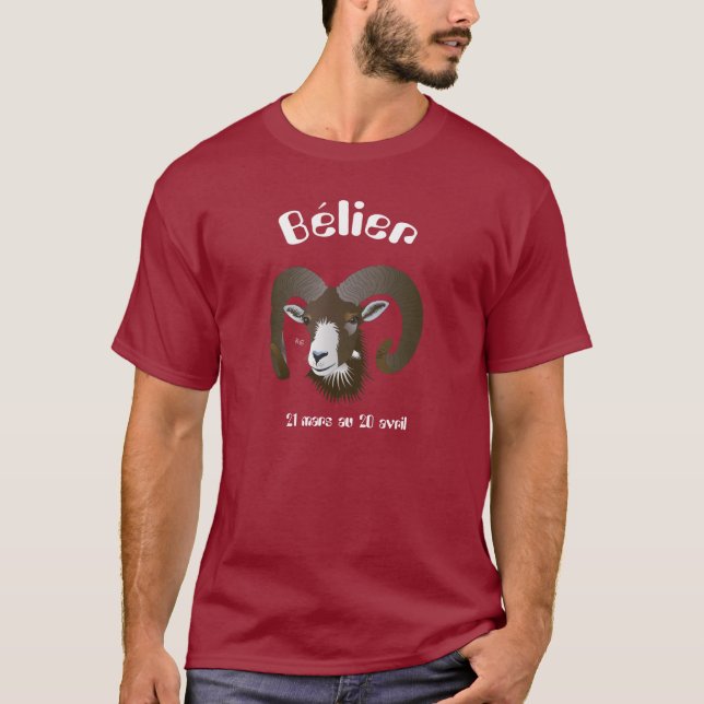 Camiseta Bélier 21 mars au 20 avril (Anverso)