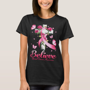Camiseta believe breast cancer awareness