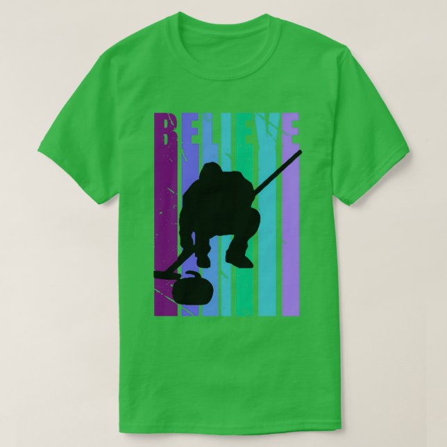 Camiseta Believe Ice Curling Curl Mens Winter Sports Motiva (Diseño del anverso)