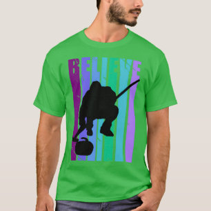 Camiseta Believe Ice Curling Curl Mens Winter Sports Motiva