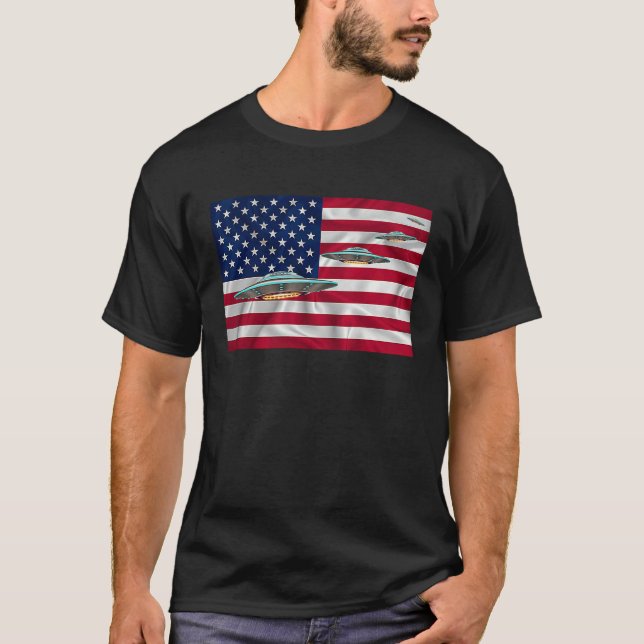 Camiseta Believe in Aliens Cool USA Aliens New Look Outfit  (Anverso)
