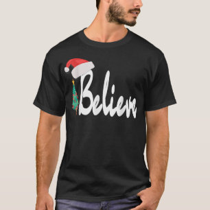Camiseta Believe in Christmas Magic Family Matching Red Hat