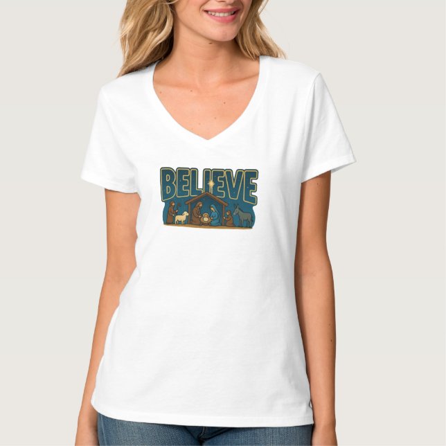 Camiseta Believe Nativity (Anverso)