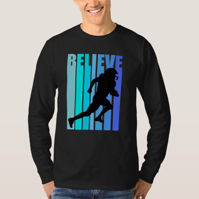Camiseta Believe Retro Birthday Mens American Football (Anverso)