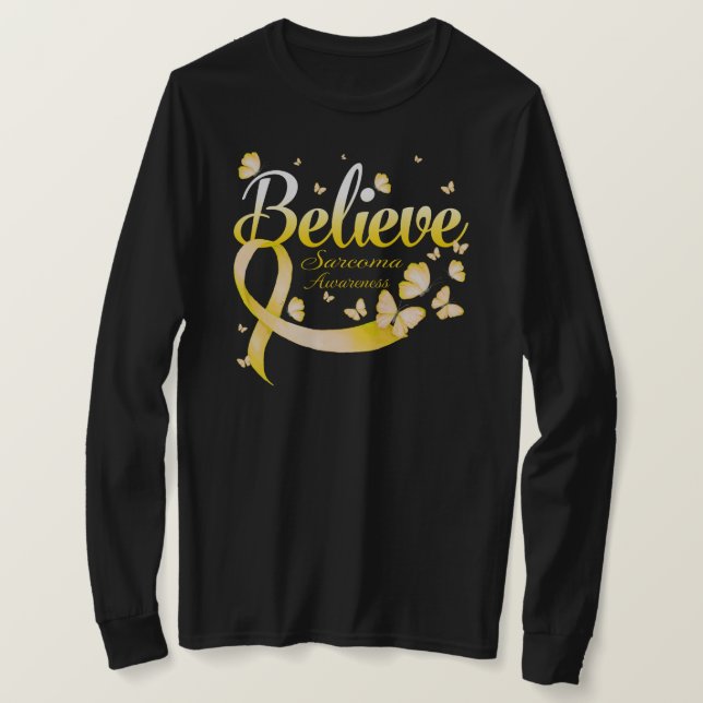 Camiseta Believe SARCOMA Butterfly (Anverso del diseño)