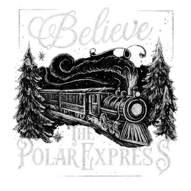 Camiseta Believe – Vintage Polar Train Christmas Design (Subido por el creador)