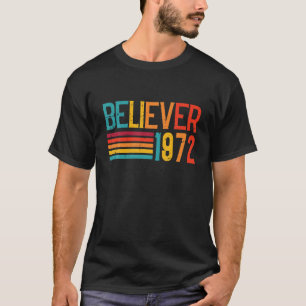 Camiseta Believer 1972 Vintage 50Th Birthday Bday Christian