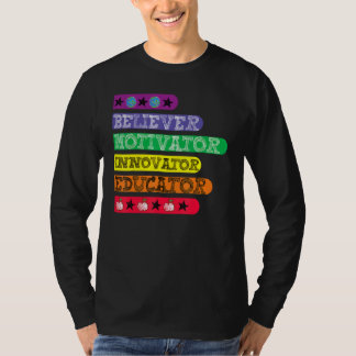 Camiseta Believer Motivator Innovator Educator Inspire Teac
