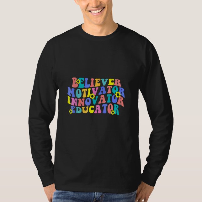 Camiseta Believer Motivator Innovator Educator School (Anverso)