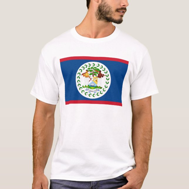 Camiseta Belize Flag T-Shirt, Patriotic T-Shirts, (Anverso)
