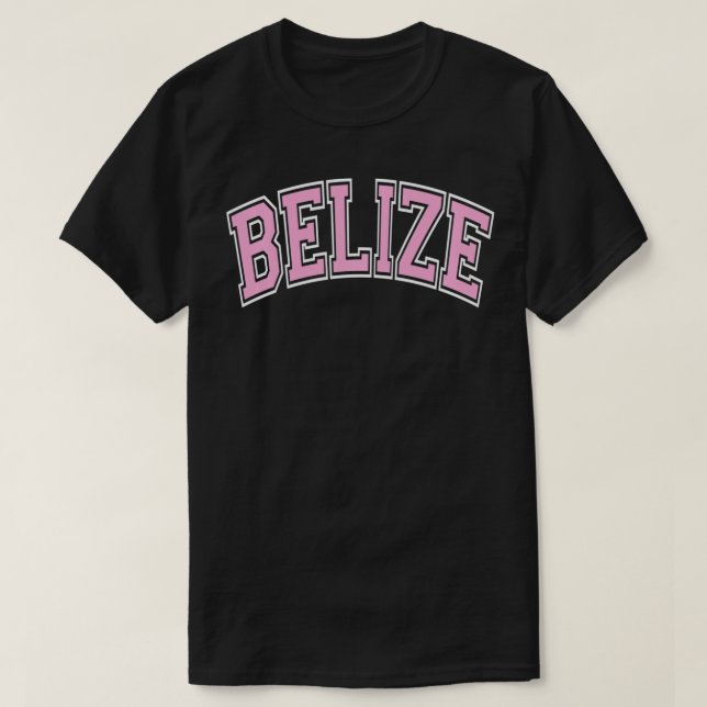 Camiseta Belize Varsity Style Pink Tet Pullover  (Diseño del anverso)