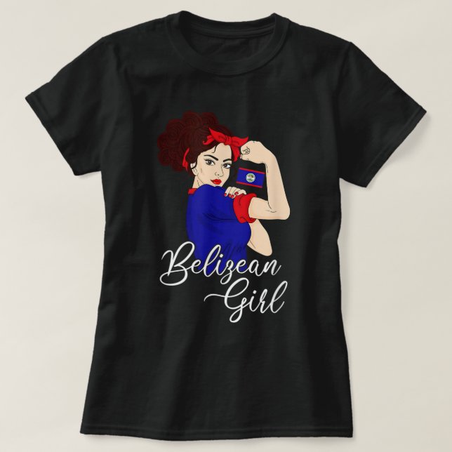 Camiseta Belizean Girl, Belize (Diseño del anverso)