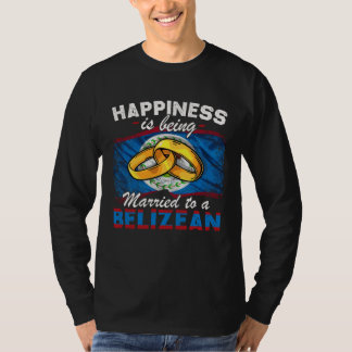 Camiseta Belizean Marriage Belize Married Flag Wedded Cultu
