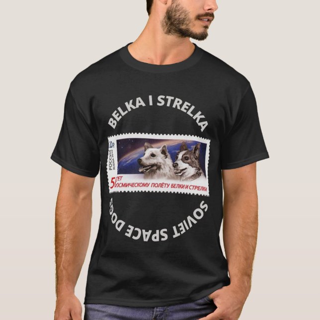 Camiseta Belka i Strelka Soviet space dogs (Anverso)