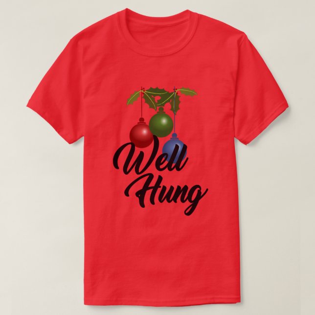 CAMISETA BELL HUNG CHRISTMAS ORNAMENT HUMOR (Diseño del anverso)
