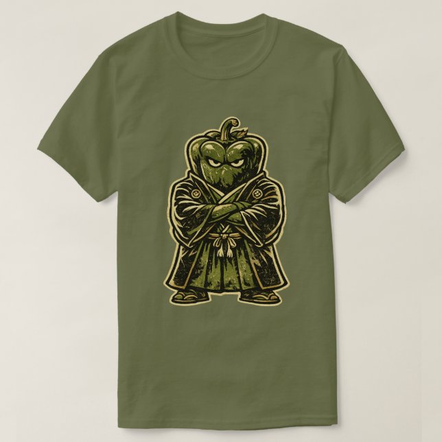 Camiseta Bell Pepper Bodyguard — Funny Vegetable Formal  (Diseño del anverso)
