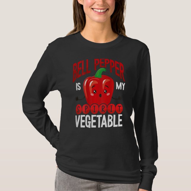 Camiseta Bell Pepper Is My Spirit Vegetable Backprint Veget (Anverso)