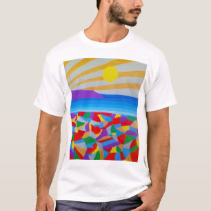 Camiseta Bella Artes acrílico de la capa marina