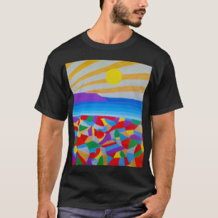Camiseta Bella Artes acrílico de la capa marina