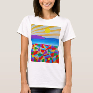 Camiseta Bella Artes acrílico de la capa marina