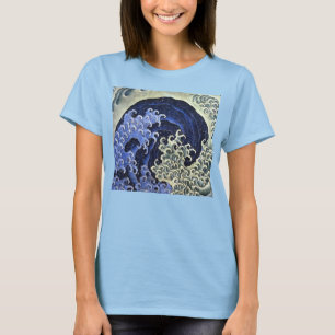 Camiseta Bella Artes de cosecha japonesa de onda femenina d