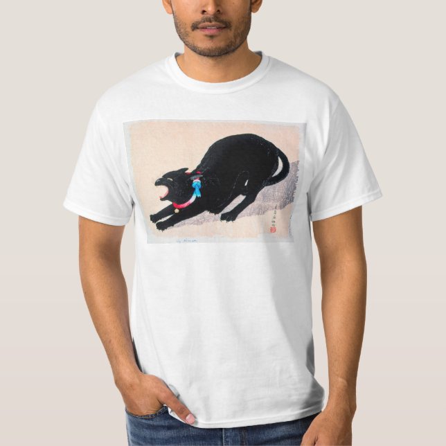 Camiseta Bella Artes de eclosión de gato negro por Hiroaki  (Anverso)