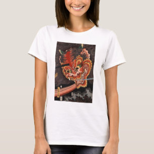 Camiseta Bella Artes Yokai Oni King japonés vintage