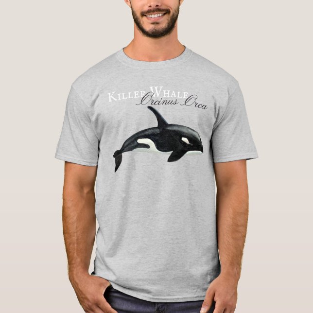 Camiseta Bella ballena crujiente de acuarela, Orcinus Orca (Anverso)