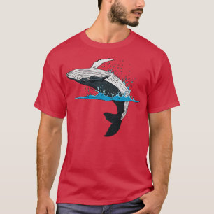 Camiseta Bella ballena salta de la idea de regalo de agua