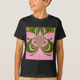 Camiseta Bella bebé rosa verde y blanco Kaleidoscopio